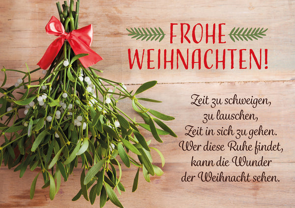 Zeit zu schweigen, zu lauschen (Faltkarte Weihnachten)