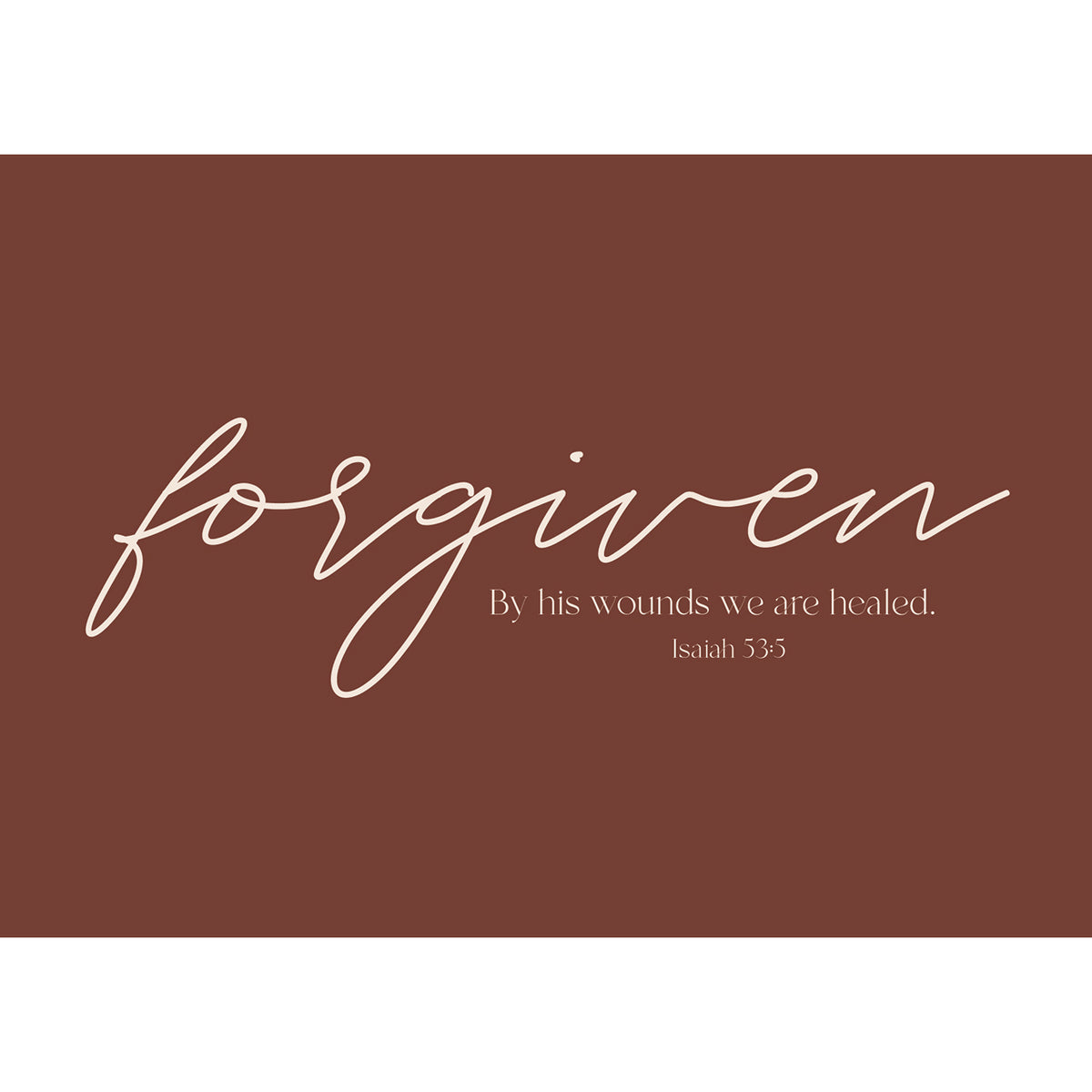 Forgiven - By his wounds we are healed. (4 Postkarten)