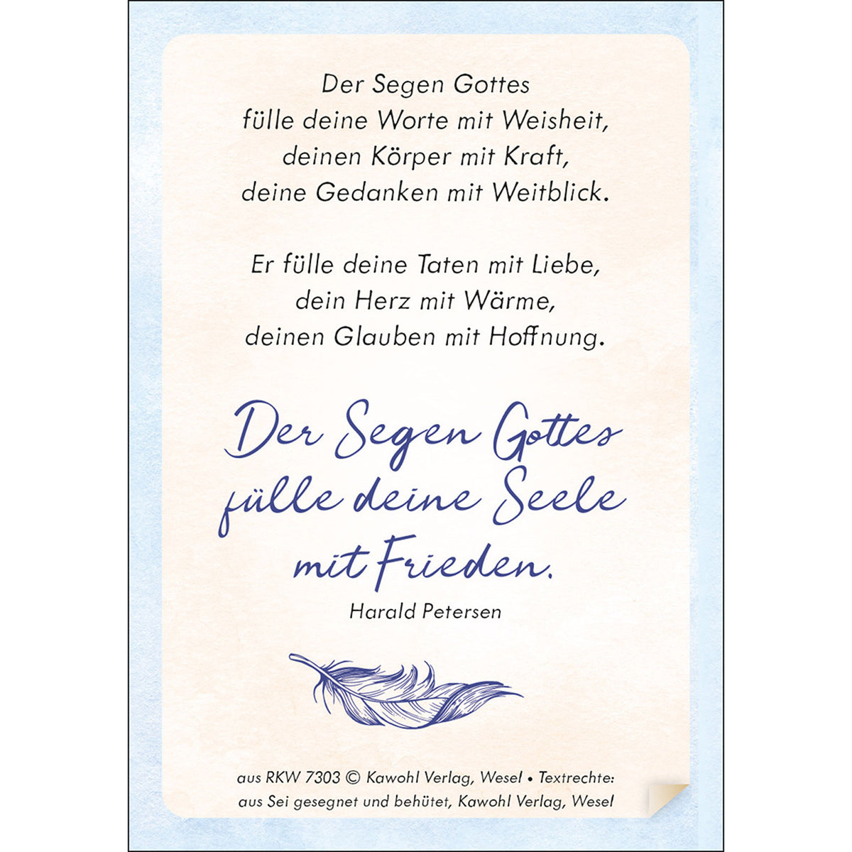 Ich wünsche Dir Segen - Karten-Box (52 Karten)